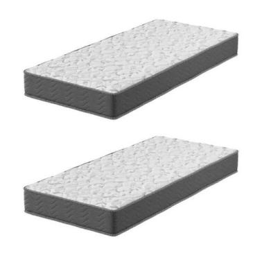 Imagem de Kit 2 Colchões Solteiro Montreal D28 78x188x17 Grafite