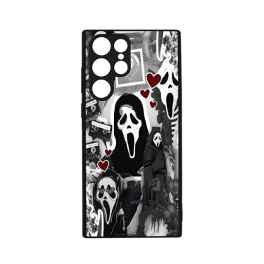 Imagem de qizjio Capa de telefone de anime de terror à prova de choque protetora de Halloween para Samsung Galaxy S22 Ultra