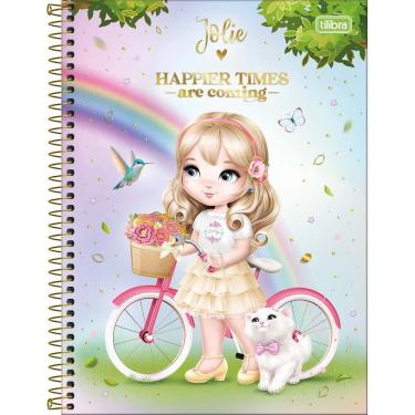 Imagem de Caderno Espiral Universitário Jolie 1 Matéria 80 Folhas Capa Dura Tilibra