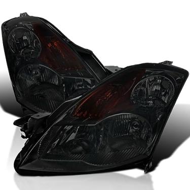 Imagem de Spec-D Tuning Farol de canto âmbar 2LH-ALT074G-RS (compatível com lâmpadas de cabeça de cristais de lente Nissan Altimasmoke)