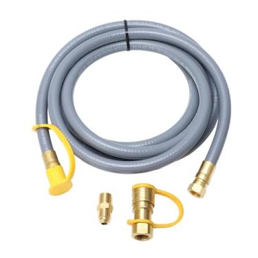 Imagem de Walfront Mangueira de Mangueira de Gás RV de 12 Pés de Linha de Gas Com Conector Quick para Camping Grill Stove Pit Smoker