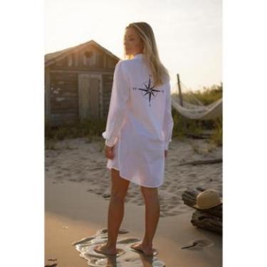 Imagem de Saída De Praia Cores Camisa Camisão Moda Verão Vestido Botões-Feminino