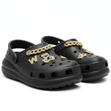 Imagem de Babuche Eva Plataforma Feminina C/Decorativos Sandália (Preto, BR, Adulto, Faixa Numérico, 33, 34)