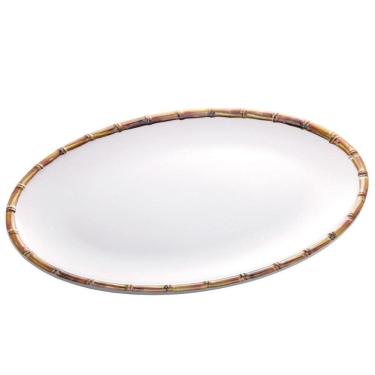 Imagem de Travessa Oval Melamina Bambu Asper 40 Cm - Mimo Style