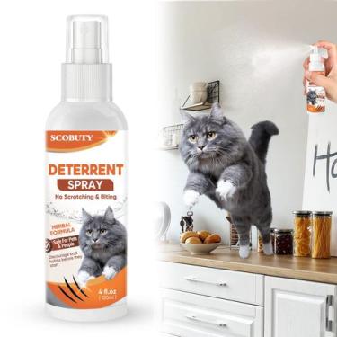 Imagem de Spray dissuasor para gatos, repelente SCOBUTY para móveis, 120 ml