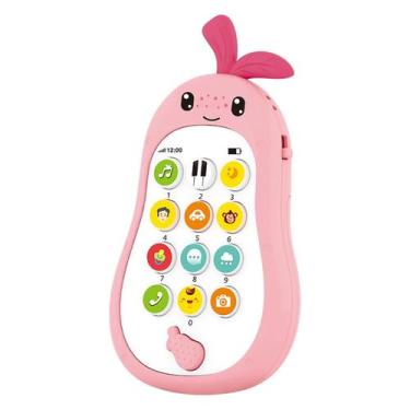Imagem de Brinquedo do telefone das crianças com música e vibração bilíngue para