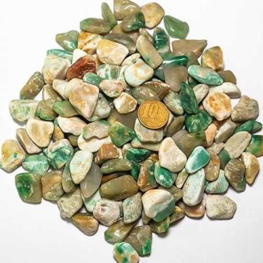 Imagem de 1kg de Jadeita Verde Rolada Natural Tipo A - 10 a 20mm - CristaisdeCur