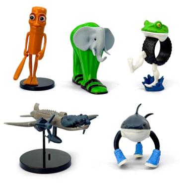 Imagem de 8Pcs Italian Brainrot Action Figures,Tralalero Travala Toy Set Tralalero Travala,Tung Tung Tung Sahur, Brr Brr Patapim - Brainrot fidget Toys,Decorations Gifts for Office Room Figurine Decor (8PCS-F)