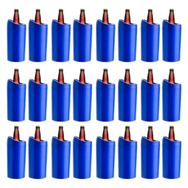Imagem de Porta Garrafa Térmico Parede Dupla P Cerveja 600ml Kit 24pçs (AZUL BIC)