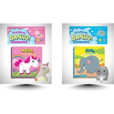 Imagem de Kit Tá Na Hora Do Banho: Edu O Elefante + Maya A Unicórnio (Com Bichin