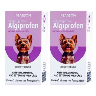 Imagem de 2 Algiprofen Anti-inflamatório 22mg Cães até 5Kg Pearson - 28 Comprimi