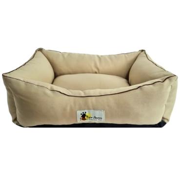 Imagem de Caminha Cachorro Gato Pet Cama Macia Confortável Zíper Tamanhos P M G (Bege, Grande)