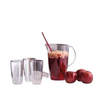 Imagem de Jarra com tampa luna acrílico cristal natural 2l suco e água - OU