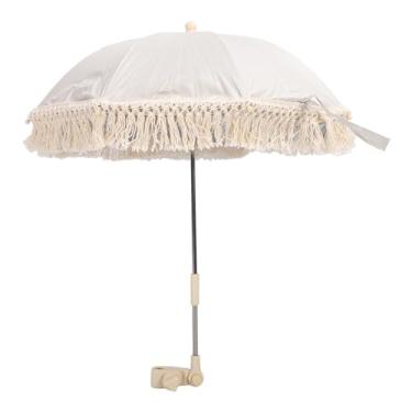 Imagem de Akozon Akozon Elegante Borla de bebê Parasol Ao Ar Livre - Guarda -costas de Proteção UV para Crianças, Acessório para Carrinho de Sol para Soldados para Fotos para Fotografia e Uso de Jardim (Bege)