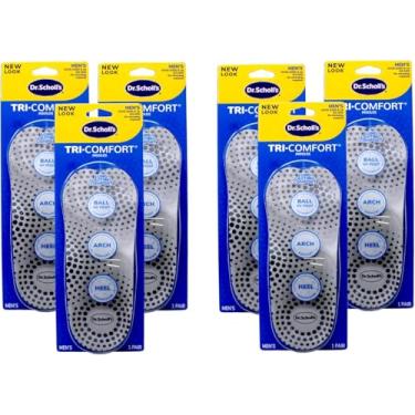 Imagem de Palmilhas Dr. Scholls Tri-Comfort masculinas (tamanho 8-12) (pacote com 6)