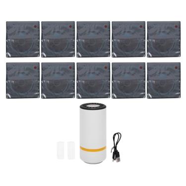 Imagem de WALFRONT Kit de Sacos de Vácuo de Filamento para Impressora 3D Sacos de Vácuo de Armazenamento de Filamento Com Bomba USB Capacidade de 0,5-1KG 12,6x13,4 Polegadas PA PE Material PLA