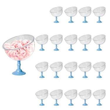 Imagem de 20 Baleiros 1,5l Taça Premium Bomboniere Acrílico Elegante (AZUL CLARO)