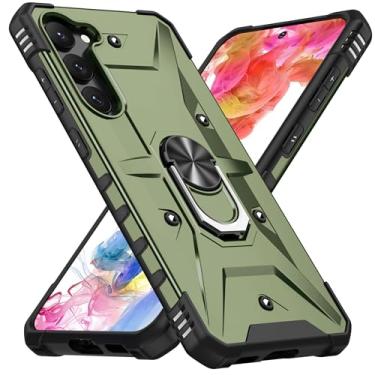 Imagem de SORAKA Capa para Samsung Galaxy S23 Plus com suporte para anel,PC rígido e TPU macio,proteção dupla 2 em 1,compatível com suportes magnéticos para carros
