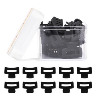 Imagem de 10 presilhas de cabelo pequenas para mulheres, mini grampos de cabelo retangulares foscos para cabelos médios finos e grossos, presilhas de mandíbula fofas com fixação forte e caixa de presente 03