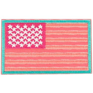 Imagem de Boné vintage para caminhoneiro - bandeira rosa dos EUA, adesivos bordados engraçados para chapéus de pressão térmica, apliques DIY para mochilas, arreios para cães, coletes militares, jaquetas (estilo