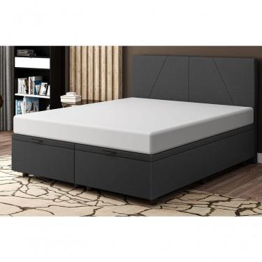 Imagem de Base Cama Box Baú Casal Queen Size Linho Skybox Preto
