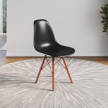 Imagem de Cadeira Eames Tubo Ferro Cobre Assento Preto