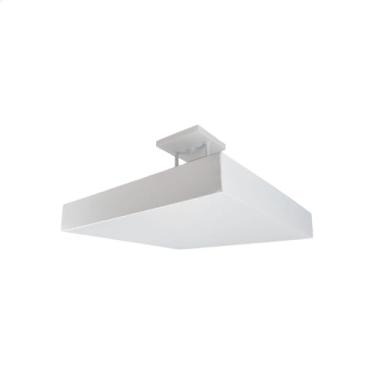 Imagem de Painel plafon sobrepor luz indireta led 40x40 soquete E27 p/6 bulbo BL 26 branco