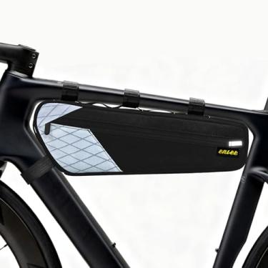 Imagem de ENLEE Bolsa para quadro de bicicleta, bolsa grande para quadro de mountain bike de 2,5 L, à prova d'água e à prova de choque, bolsa de bicicleta triangular perfeita para armazenamento de telefone