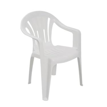 Imagem de Cadeira Plástica Empilhável Fiore Branca Pisani