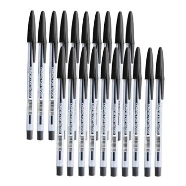 Imagem de Caneta Ponta Fina, Kit Caneta Esferografica Compactor Cristal(20Preta)