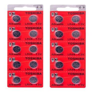 Imagem de 20 Baterias Toshiba Lr44 A76 Ag13 Japonesa Relógio Brinquedo