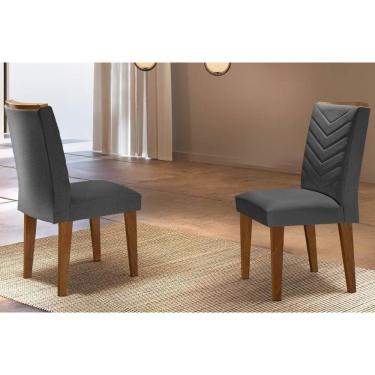 Imagem de Kit 2 Cadeiras Sala Jantar Londrina 2 Un Imbuia/Grafite - Rufato