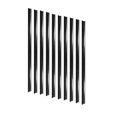 Imagem de Kit - 10 Porta Etiqueta Simples Preto Com Acrílico Para Gôndolas New Plus/plus - Sa Gôndolas