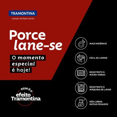 Imagem de Kit Prato Raso Tramontina Churrasco Classic em Porcelana 28 cm 06 Peças