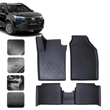 Imagem de Tapete Emborrachado Fiat Pulse Drive Abarth 2021 2022 2023 2024 2025 2026 Modelo Bandeja Bordas Elevadas