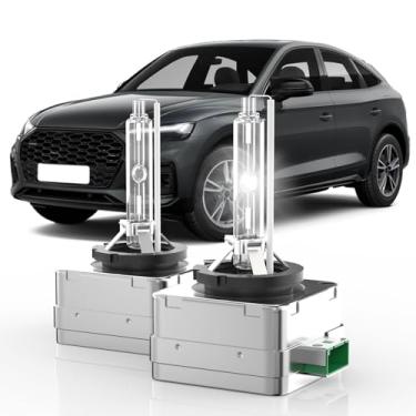 Imagem de OUHAIMOTOR Adequado para lâmpadas de xenon Audi A4 S4 A3 A5 S5 A6 A7 A8 Q5 Q7 Allroad Quattro D3S HID, 350% de brilho, lâmpada de feixe alto e baixo, branco brilhante 6000K, plug-n-play, pacote com 2
