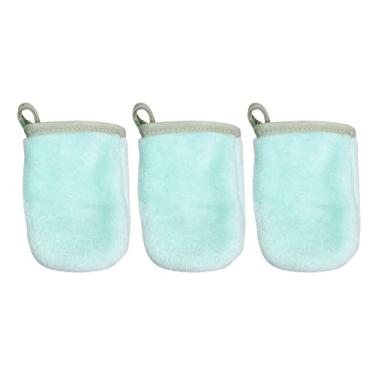 Imagem de Luvas De Removedores De Maquiagem De Flanela Conjunto De Panos De Limpeza Facial Ponta De Limpeza De Maquiagem De Toalha