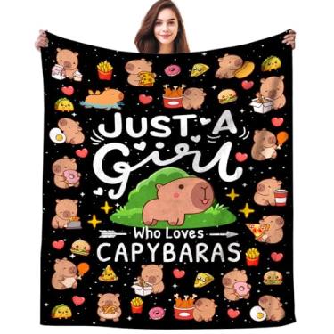 Imagem de Cobertor de capivara, presentes para amantes de capivara, cobertores e mantas de flanela macia de pelúcia, presentes de capivaras engraçados, presentes para mulheres, meninas, meninos, crianças