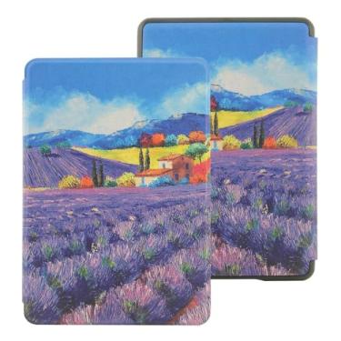 Imagem de Akacy Capa com padrão pintado para Kindle paperwhite 15.2 cm 5th 6th 7th Case, leve e segura para água, capa protetora dobrável geração 2012/2013/2015 versão (25)