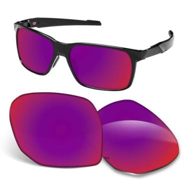Imagem de Biyxpiv Lentes de substituição de 1,5 mm compatíveis com óculos de sol Oakley Portal X OO9460 59 mm, antiarranhões e resistentes a impactos, Midnight Sun espelhado, 59mm