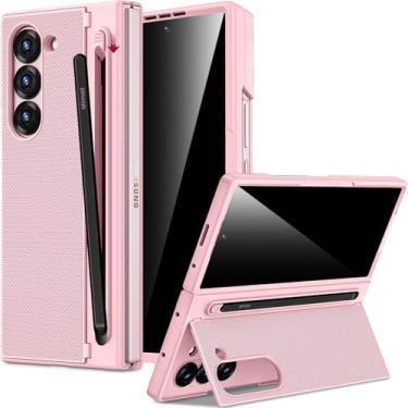 Imagem de Miimall Capa para Samsung Galaxy Z Fold 5 com protetor de tela de privacidade [S Pen e S Pen Holder] Capa fina resistente à prova de choque Stylus fofa para mulheres e meninas para Samsung Z Fold 5