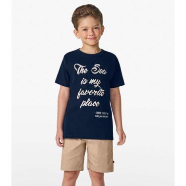 Imagem de Conjunto Infantil Camiseta com Bermuda Trick Nick Azul Marinho, 3, Azu