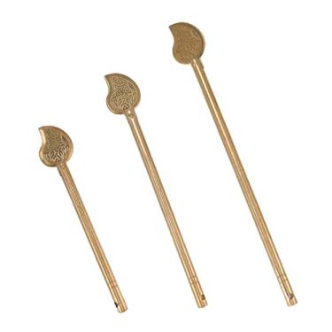 Imagem de Domary Trava Chinesa de Latão, Trava de Chave de Gabinete Em Forma de Folha para Móveis Domésticos Com 3 Pinos de Travamento de Gabinete para Portas de Gaveta Chinesas, Portas de