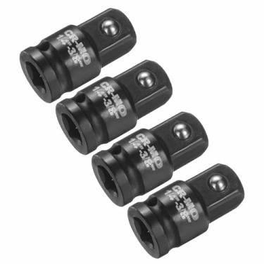 Imagem de HARFINGTON 4 peças Adaptador de soquete de impacto fêmea de 1/10.2 cm para 3/20.3 cm macho aumentador de acionamento quadrado padrão SAE CR-MO conversor de aço, chave de impacto, chave catraca