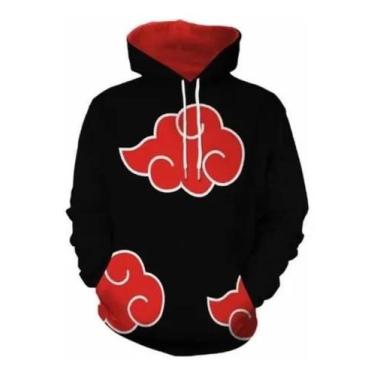 Imagem de Blusa Moletom Naruto Akatsuki Uchiha Canguru Sem Juros - Mundo Sublima