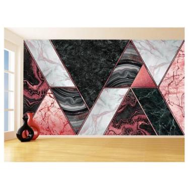 Imagem de Papel De Parede 3D Estilo Marmore Cores Formas 3,5M Mbr64 - Você Decor