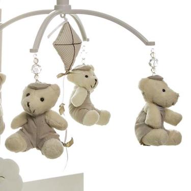 Imagem de Móbile Musical Ursinho Bege Berço Quarto Bebê Menina Menino - Potinho 