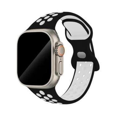 Imagem de Pulseira De Borracha Colorida Para Apple Watch Band 44mm 45mm 46mm 49m