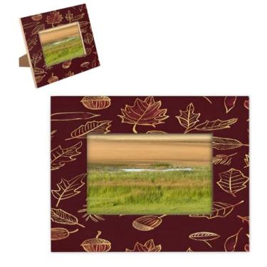 Imagem de hongjinglin Porta-retrato de 20,3 x 25,4 cm, moldura vermelha de pinho de madeira com tapete para exibição de parede e mesa, para decoração de casa e amigos da família, ideias de presente de casamento