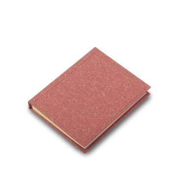 Imagem de Caderno A5 com Capa Dura, 80 Folhas Pautadas, Material Sintético, Suporte para Caneta, Elástico, Miolo Bege (Mini Caderno Vermelho)